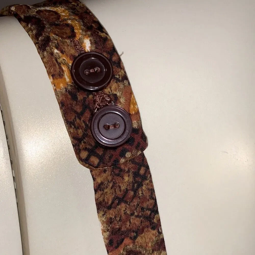 Vintage Maxine Women's Paisley Sleeveless Print‎ Swimsuit Brown Gold Size 14